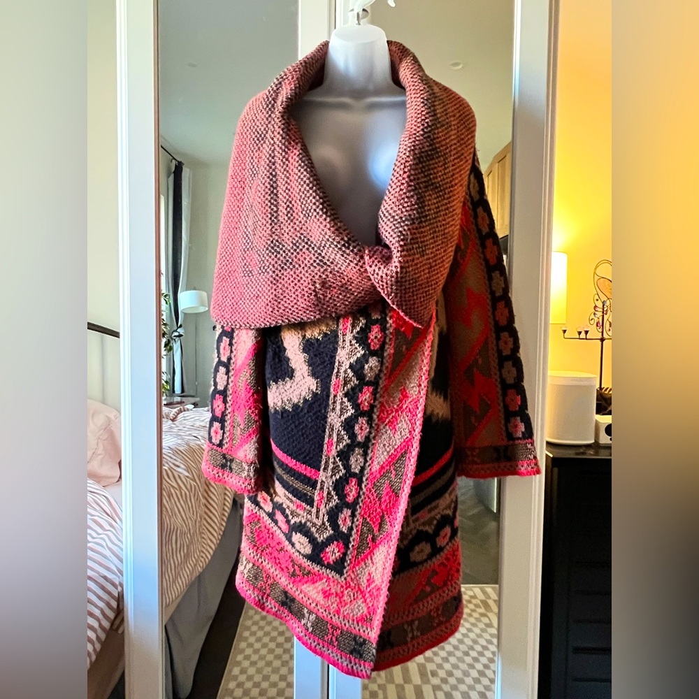 RACHEL Rachel Roy - Bohemian Draped Collar Shacket >> Size XS